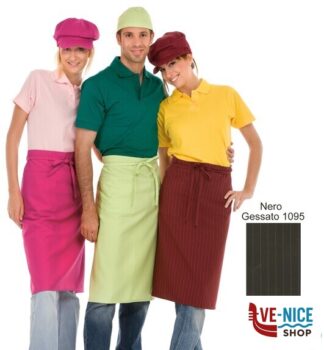 altri ARGO-GREMBIULE SENZA PETTORINA NERO-GESSATO CONFEZIONE 2 PEZZI TOMA