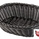 cestini per il pane HORECAPROFESSIONAL - CESTINO PANE PESANTE OVALE CM.25X18 H 8 NERO  SPB-8CB IMPORT PROFESSIONAL