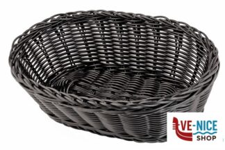 cestini per il pane HORECAPROFESSIONAL - CESTINO PANE PESANTE OVALE CM.25X18 H 8 NERO SPB-8CB IMPORT PROFESSIONAL