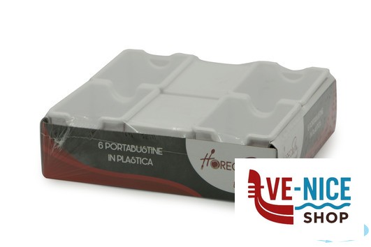 bar HORECAPROFESSIONAL - CONFEZIONE 6 PORTABUSTINE BIANCHE SPH-WH IMPORT PROFESSIONAL - immagine 3