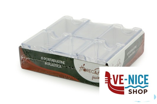 bar HORECAPROFESSIONAL - CONFEZIONE 6 PORTABUSTINE TRASPARENTI SPH-CL IMPORT PROFESSIONAL - immagine 3