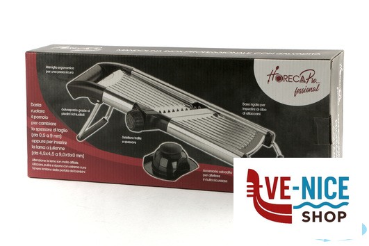 utensili vari HORECAPROFESSIONAL - MANDOLINA INOX CON SALVADITA AMS-03 IMPORT PROFESSIONAL - immagine 3