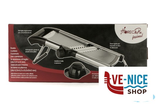 utensili vari HORECAPROFESSIONAL - MANDOLINA INOX CON SALVADITA AMS-03 IMPORT PROFESSIONAL - immagine 4