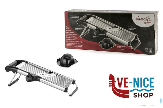 utensili vari HORECAPROFESSIONAL - MANDOLINA INOX CON SALVADITA AMS-03 IMPORT PROFESSIONAL - immagine 2