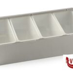 utensili vari HORECAPROFESSIONAL - PORTACONDIMENTI INOX 4 VASCHETTE  CD-4 IMPORT PROFESSIONAL