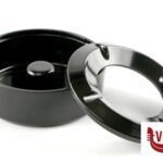 posacenere HORECAPROFESSIONAL - POSACENERE ANTIVENTO CM.10,5 NERO ASTM-4BK IMPORT PROFESSIONAL