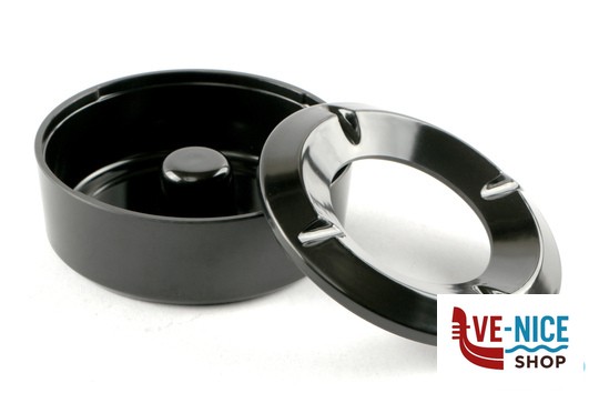 posacenere HORECAPROFESSIONAL - POSACENERE ANTIVENTO CM.10,5 NERO ASTM-4BK IMPORT PROFESSIONAL