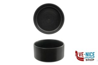 ciotolina KADEN HARDSTONE REACTIVE BLACK - COPPETTA CM 13 CON RILIEVO PT SANGO CERAMICS
