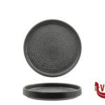piano KADEN HARDSTONE REACTIVE BLACK - PIATTINO IMPILABILE CM 12,5 CON RILIEVO PT SANGO CERAMICS