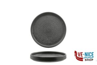 piano KADEN HARDSTONE REACTIVE BLACK - PIATTINO IMPILABILE CM 12,5 CON RILIEVO PT SANGO CERAMICS