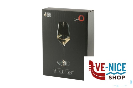 vetro cristallino HIGHLIGHT - CONFEZIONE 2 CALICI VINI BIANCHI QUATROPHIL CL.40,5 CON LUCE BIANCA 2310003HL002 STOLZLE LAUSITZ GMBH - immagine 3