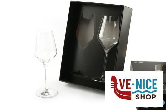 vetro cristallino HIGHLIGHT - CONFEZIONE 2 CALICI VINI BIANCHI QUATROPHIL CL.40,5 CON LUCE BIANCA 2310003HL002 STOLZLE LAUSITZ GMBH - immagine 2