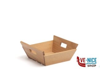 altri materiali HOGAZA-MINI CESTA QUADRATA IN LEGNO CON MANICI CM17X17 H7 7544 COMAS