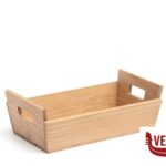 altri materiali HOGAZA-MINI CESTA RETTANGOLARE IN LEGNO CON MANICI CM23X13 H7 7543 COMAS