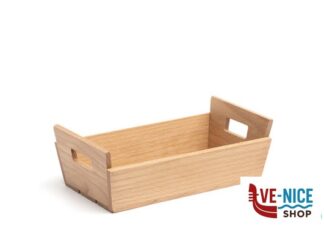 altri materiali HOGAZA-MINI CESTA RETTANGOLARE IN LEGNO CON MANICI CM23X13 H7 7543 COMAS
