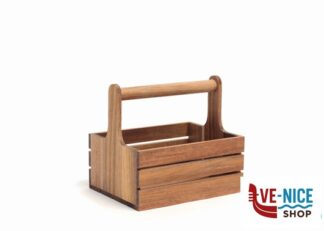 altri materiali HOGAZA-PORTASALSIERE IN LEGNO CON MANICO CM 15X20 H18 7840 COMAS
