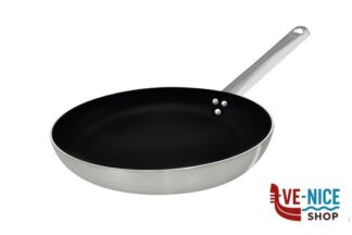 padelle/wok INDUCTION CHEF - PADELLA SVASATA BASSA CON ANTIADERENTE SHARK SKIN 1 MANICO CM 28 H 5 AGNELLI