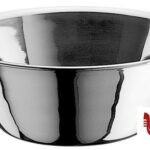 insalat zuppiere sals antipast INSALATIERA CONICA ACCIAIO INOX CON BORDO CM.28 PINTI INOX