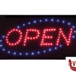 segnaletiche INSEGNA LUMINOSA A LED CON SCRITTA "OPEN" CM 48X24X2  LS-OPEN SECURIT