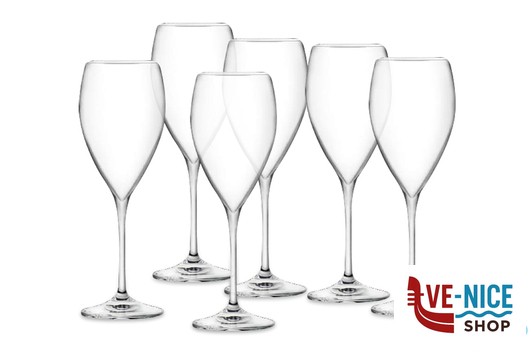 calici vino INVINO - CONFEZIONE 6 CALICI VINO PER FRANCIACORTA E TRENTO DOC CL 33 RCR CRISTALLERIA ITALIANA