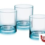 vetro IRIDE AZZURRO - CONFEZIONE 3 BICCHIERI ACQUA CL 25 BORMIOLI ROCCO