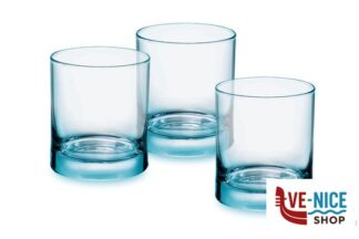 vetro IRIDE AZZURRO - CONFEZIONE 3 BICCHIERI ACQUA CL 25 BORMIOLI ROCCO