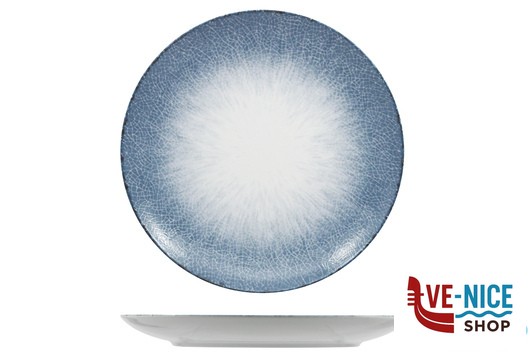 porcellana IRYS BLUE - PIATTO PIANO COUPE FORMA BOSS CM.27 PORCELLANA ZAKLADY PORCELANY STOLOWEJ LUBIANA