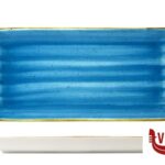 porcellana JAVA AQUA BLU - PIATTO RETTANGOLARE CM 21X8    22810AB PT SANGO CERAMICS