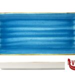 porcellana JAVA AQUA BLU - PIATTO RETTANGOLARE CM 25X10   22110AB PT SANGO CERAMICS