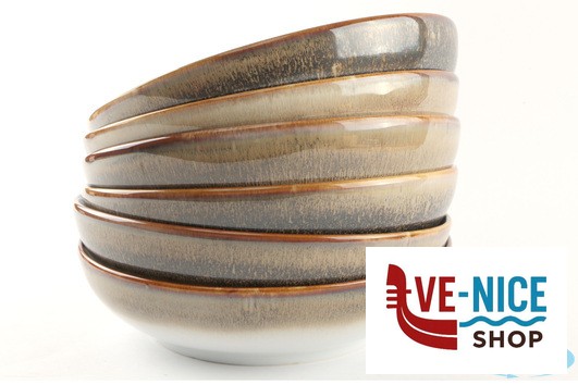 porcellana JAVA RADIANCE BROWN-FONDO COUPE-INSALATIERA CM 23 36840BR PT SANGO CERAMICS - immagine 4