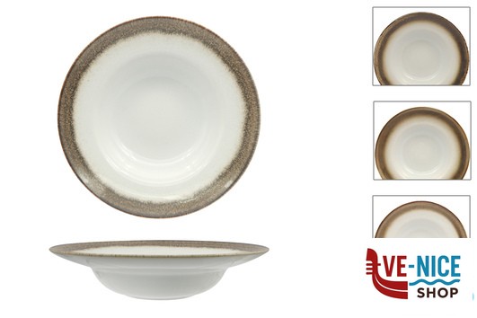 porcellana JAVA RADIANCE BROWN-PASTA BOWL CM 28 INTERNO 16 02120BR PT SANGO CERAMICS