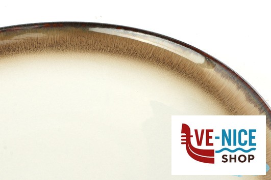 JAVA RADIANCE BROWN-PIATTO COUPE CM 32 01270BR PT SANGO CERAMICS porcellana 6 pezzi - immagine 3