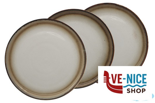 JAVA RADIANCE BROWN-PIATTO COUPE CM 32 01270BR PT SANGO CERAMICS porcellana 6 pezzi - immagine 2