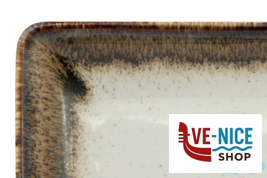 JAVA RADIANCE BROWN-PIATTO RETTANGOLARE CM 21X8 22810BR PT SANGO CERAMICS porcellana 6 pezzi - immagine 4
