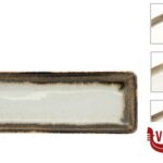 JAVA RADIANCE BROWN-PIATTO RETTANGOLARE CM 21X8   22810BR PT SANGO CERAMICS porcellana 6 pezzi
