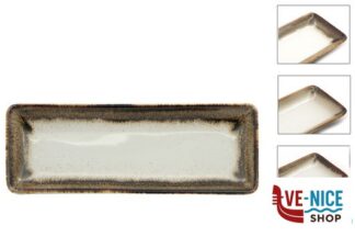 JAVA RADIANCE BROWN-PIATTO RETTANGOLARE CM 21X8   22810BR PT SANGO CERAMICS porcellana 6 pezzi