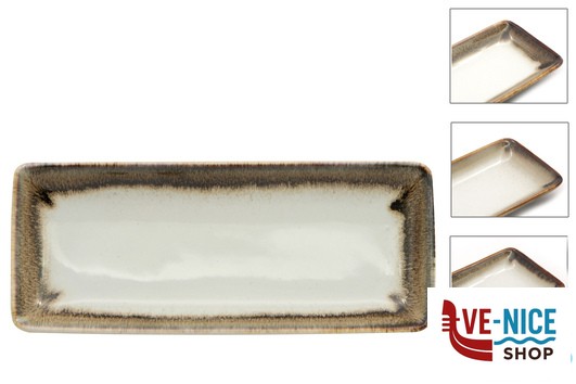 porcellana JAVA RADIANCE BROWN-PIATTO RETTANGOLARE CM 25X10 22110BR PT SANGO CERAMICS