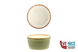 porcellana JUST-RAMEQUIN CM.9,5 VERDE 6681H-3.75-C401 IMPORT TAVOLA PROFESSIONAL