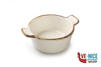 porcellana JUSTCOLOR SESAME CREMA-MINI CASS.TONDA ALTA CM.13 H.5,1  6679M-C356-5.25 IMPORT TAVOLA PROFESSIONAL