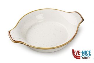 porcellana JUSTCOLOR SESAME CREMA-TEGAMINO UOVO CM.21X18 H.3,5  4804M-C356-8.85 IMPORT TAVOLA PROFESSIONAL