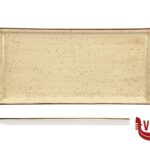 porcellana JUSTCOLOR CREAM-PIATTO RETTANGOLARE CM.31X13,7 CHP11758-1096K1 IMPORT TAVOLA PROFESSIONAL