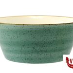 porcellana JUSTCOLOR GREEN-CIOTOLA TONDA CM.14XH.6,5 CHB2180-1096K2 IMPORT TAVOLA PROFESSIONAL