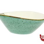 porcellana JUSTCOLOR GREEN-COPPETTA OVALE CM.16,8X14,5XH.5,6 CHB3867-1096K2 IMPORT TAVOLA PROFESSIONAL