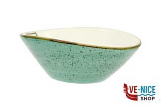 porcellana JUSTCOLOR GREEN-COPPETTA OVALE CM.16,8X14,5XH.5,6 CHB3867-1096K2 IMPORT TAVOLA PROFESSIONAL