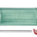 porcellana JUSTCOLOR GREEN-PIATTO RETTANGOLARE CM.31X13,7 CHP11758-1096K2 IMPORT TAVOLA PROFESSIONAL