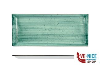 porcellana JUSTCOLOR GREEN-PIATTO RETTANGOLARE CM.31X13,7 CHP11758-1096K2 IMPORT TAVOLA PROFESSIONAL