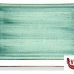 porcellana JUSTCOLOR GREEN-PIATTO RETTANGOLARE CM.36,5X22,8 HP7500-1096K2 IMPORT TAVOLA PROFESSIONAL