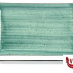 porcellana JUSTCOLOR GREEN-PIATTO RETTANGOLARE CM.31X22 CHP11756-1096K2 IMPORT TAVOLA PROFESSIONAL
