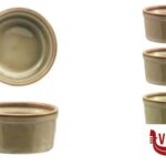 porcellana JUSTCOLOR REACTIVE-CONFEZIONE 3 RAMEQUIN IN PORCELLANA CM.6 H.3,4 IMPORT TAVOLA PROFESSIONAL