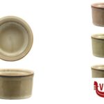 porcellana JUSTCOLOR REACTIVE-CONFEZIONE 3 RAMEQUIN IN PORCELLANA CM.9,5 H.4,8 IMPORT TAVOLA PROFESSIONAL